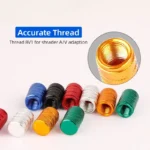 10-4pcs-Bicycle-AV-Nozzle-Valve-Round-Knurled-Cap-W-Seal-Ring-Anodized-Schrader-Valve-Dust