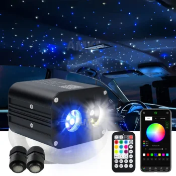 20W Dual Port Twinkle RGBW Car Starry Sky Ceiling Light app Control Auto Car Interior Fiber Optic Light For Car Roof star Lamp