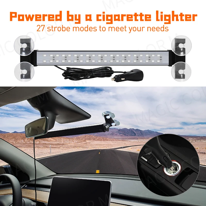 40-LED-Strobe-Light-Emergency-Flash-Warning-Lamp-Auto-Windshield-Bar-Traffic-Advisor-Flashlight-Red-Blue-2