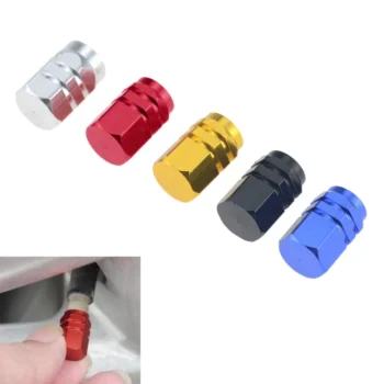 4pcs/lot Wheel Caps Theftproof Aluminum Car Wheel Tires Valves Tyre Stem Air valve Caps Airtight Cover