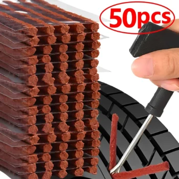 5/50Pcs Tire Repair Strips Tubeless Rubber Stiring Glue Seals for Car Motorcycle Bike Tyre Puncture Repairing Tools Accessories