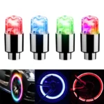 8Pcs Colorful Car Tire Valve Caps LED Car Motorcycle Cycling Wheel Lantern Spokes Hub Tyre Lamp Wheel Caps Auto Tyre Accessories