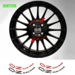 8Pcs OZ Racing Car Wheel Sticker Universal Auto Accessories