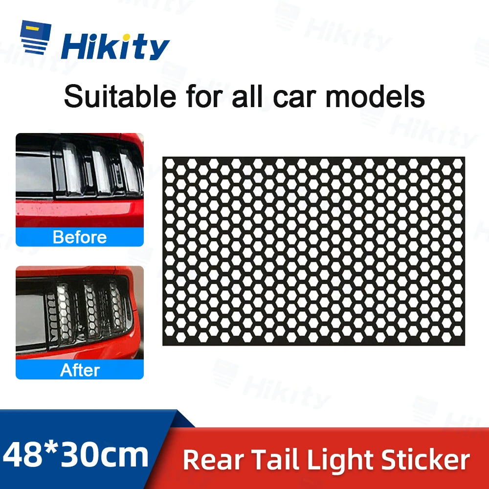 Car-Sticker-Honeycomb-Mustang-Rear-Tail-Lamp-Decorative-Sticker-Creative-Silk-Stockings-Tail-Lamp-Film-General