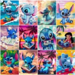Disney DIY 5D Diamond Painting Cartoon Lilo & Stitch Diamond Embroidery Mosaic Art Rhinestone Home Decor Children's Gift