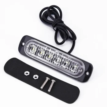 Fit For DC 12V-24V Car SUV Van Truck ATV UTV Super Bright White Light Car 6LED DRL Daytime Running Light Flash Light Fog Light