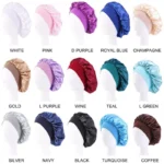 New-Women-s-Satin-Solid-Wide-brimmed-Sleeping-Hat-Unisex-Head-Wrap-Elastic-Band-Cap-Hair