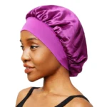 New-Women-s-Satin-Solid-Wide-brimmed-Sleeping-Hat-Unisex-Head-Wrap-Elastic-Band-Cap-Hair