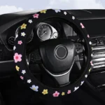 New-small-fresh-flower-elastic-no-inner-ring-general-purpose-car-steering-wheel-cover-breathable-and