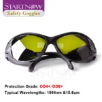 Startnow Laser Glasses Eye Protection 1064nm OD4/6 Fiber YAG Marking Machine Protective Eyewear 10.6um Green Safety Goggles