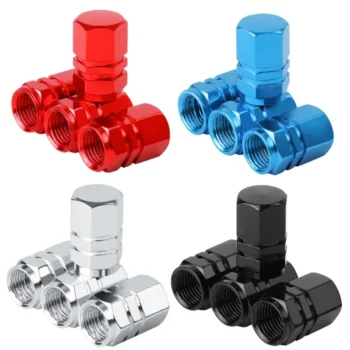Tire Valves Stem Caps Bolt-in Alloy Leakproof Dustproof Wheel Valves Cover Tyre Stem Air Caps Auto Replacement Drop Shipping