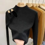 Turtleneck-Knitted-Women-Sweater-Ribbed-Pullovers-Autumn-Winter-Basic-Women-Sweaters-Fit-Soft-Warm-Tops