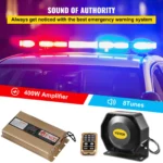 VEVOR-200W-18-Sound-12V-Loud-Car-Warning-Alarm-Police-Fire-Siren-PA-Speaker-MIC-System