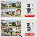 Wifi-Surveillance-Camera-Outdoor-PTZ-9MP-Three-lens-8X-Digital-Zoom-AI-Auto-Tracking-Humanoid-Detection