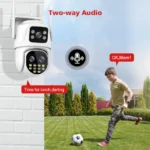 Wifi-Surveillance-Camera-Outdoor-PTZ-9MP-Three-lens-8X-Digital-Zoom-AI-Auto-Tracking-Humanoid-Detection