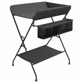 [EU Direct] vidaXL 10266 Changing Table Anthracite Iron