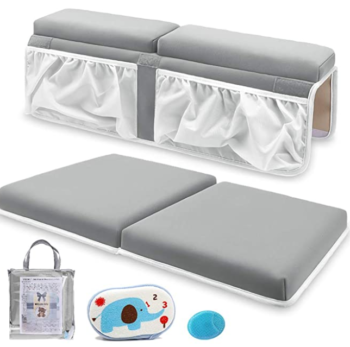 KINGSO Non-toxic Waterproof Baby Bath Kneeler Pad Foldable Non-slip Baby Kneeling Mat