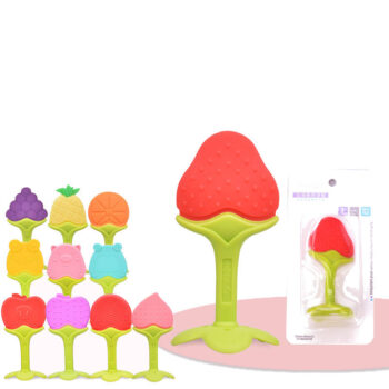 1Pc Fruit Silica Gel Baby Molar Baton Teethers