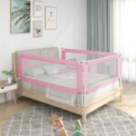 Bed rail toddler 120x25 cm fabric pink