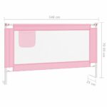 Bed rail toddler 140x25 cm fabric pink
