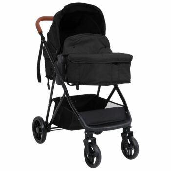 Stroller 2-in-1 steel anthracite and black