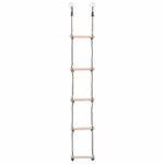 [EU Direct] vidaxl 93150 5-Step Ladder 210 cm Solid Pinewood Kindergarten Interactive Toy Outside Indoor