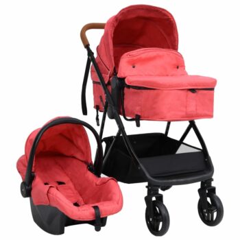 Stroller 3-in-1 steel red and black