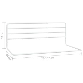 Bed rail toddler (76-137)x55 cm iron white