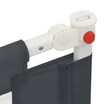 Bed rail toddler 140x25 cm fabric dark gray